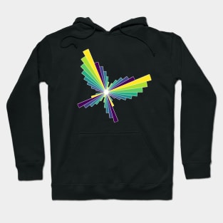 Peacock Butterfly | Flying Wings Bar Charts Black Hoodie